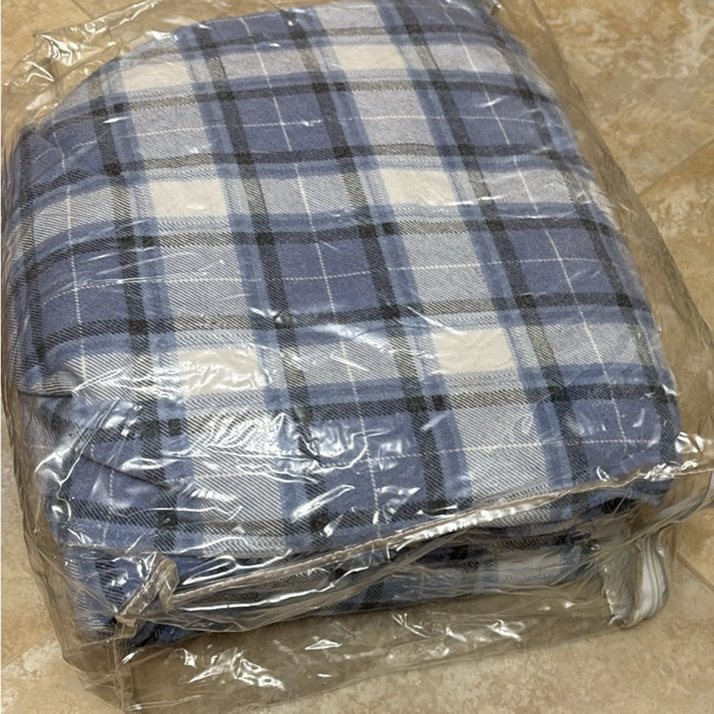 Blue Plaid Sheet Set